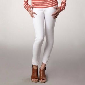 Vince Womens White Crop Skinny Ankle Jeans Mid Rise DV102-2151 size 32